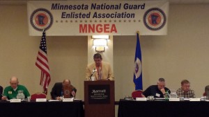 MNGEA Vice President-Legislation Ray Kennedy updates membership on proposed resolutions.