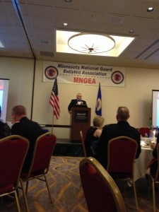 Addressing Awards Banquet attendees ... Col Donald Kerr (Ret)