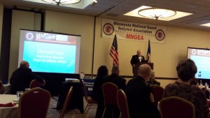 Addressing Awards Banquet attendees ... Col Donald Kerr (Ret)