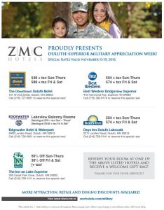 ZMC Hotels Military Appreciation Flyer