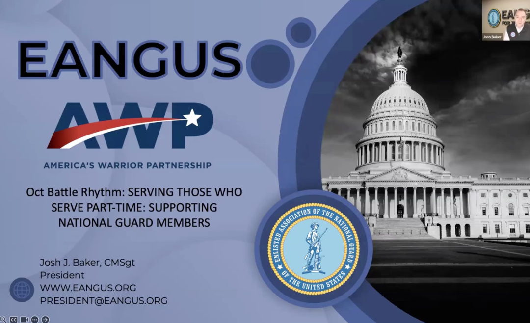 EANGUS President Shares the Voice of the Enlisted Guard on “Serving Those Who Serve Part-Time”